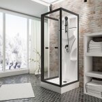 Cabine de douche intégrale 80 x 80 x 190 cm, verre de sécurité 5 mm, cabine de douche complète, noir ... Cabine de douche intégrale 80 x 80 x 190 cm, verre de sécurité 5 mm, cabine de douche complète, noir ...