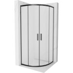 Mexen - cabine de douche rio demi - circulaire 70 x 70 cm, verre dpoli, noir - 863 - 070 - 070 - 70 ...