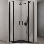 Doporro cabine de douche noir pare - douche douche en quart de cercle montage rversible 80x80x195 ravenna52k ...