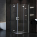 Sonni - cabine de douche paroi de douche accès d'angle 120x120cm porte de douche à charnières Sonni - cabine de douche paroi de douche accès d'angle 120x120cm porte de douche à charnières