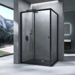 Mai&mai - cabine de douche paroi de douche avec porte coulissante montage rversible verre tremp de ...