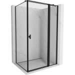 Cabine de douche porte battante mexen mist t droite 90 x 95 cm, cadre noir, noir - 8a4t - 090 - 095 - ...