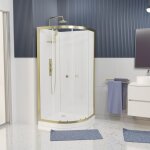 Aurlane - cabine de douche quart de cercle 90x90x200 / 230cm - receveur bas - fonds blancs et profilés ... Aurlane - cabine de douche quart de cercle 90x90x200 / 230cm - receveur bas - fonds blancs et profilés ...