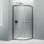 Bernstein - cabine de douche quart de cercle verre 6mm avec 2 portes coulissantes tanches - nt509 - ...