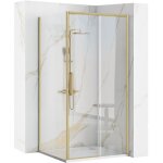 Rea - cabine de douche rapid slide gold brush 100x80 Rea - cabine de douche rapid slide gold brush 100x80