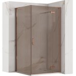 Cabine de douche rea hugo 100x80 brush copper