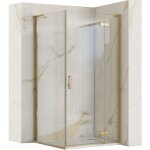 Rea - cabine de douche hugo gold brush 90x90