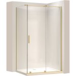 Cabine de douche rea montana brushed gold 140x90 Cabine de douche rea montana brushed gold 140x90