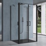 Cabine de douche rectangulaire 75x120x195cm montage rversible paroi de douche design ravenna66uk forme ...