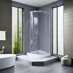 Siro - cabine de douche ronde coulissante 4 portes 80x80 cm