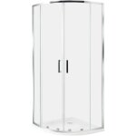 Beliani - cabine de douche en verre tremp 80 x 80 x 185 cm double porte coulissante argent jukatan