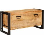 Cabinet  chaussures avec porte marron bois de manguier massif vidaxl