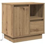 Cabinet de chevet avec ch�ne artisanal 50 x 34. 5 x 50 cm. vidaxl