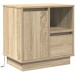 Cabinet de chevet avec tiroir ch�ne sonoma 50 x 34. 5 x 50 cm. vidaxl