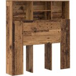 Cabinet de t�te de lit avec �tag�re bois ancien bois composite vidaxl