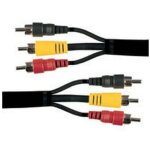 Cable 3x rca audio video male 3m