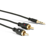C�ble adaptateur audio s - impuls, jack / rca, 1, 5 m, noir