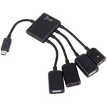 Cble adaptateur de concentrateur otg hte micro usb  4 ports pour tablette et smartphone android