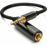Cable adaptateur jack st�r�o 3, 5 mm vers jack 6, 35 mm femelle connecteur plaqu� or bo�tier aluminium ...