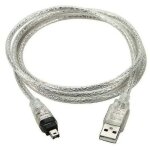 C�ble adaptateur usb m�le vers firewire ieee 1394 4 broches ilink c�ble 1394 pour sony