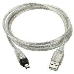 C�ble adaptateur usb m�le vers firewire ieee 1394 4 broches ilink c�ble 1394 pour sony