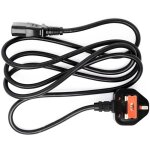 Cble alimentation pour appareil  froid uk noir 1, 40m fiche coude pour appareil  froid compatible ...
