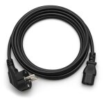 Cble alimentation pour appareil  froid noir 4 m fiche coude pour appareil  froid compatible pc imprimante ...