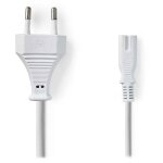 Modèle du produit : câble d'alimentation bipolaire c7 blanc Modèle du produit : câble d'alimentation bipolaire c7 blanc