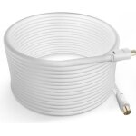 C�ble antenne tv - linq - m�le femelle - 10m - coaxial 9. 5mm - pvc blanc