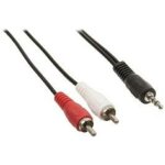 Cable audio stereo jack 3. 5mm male vers 2x rca males 20m noir