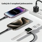 C�ble awei 3 - en - 1 usb - c / lightning / montre 1 m 100 w noir