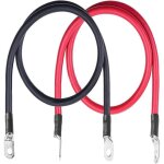 C�ble de batterie 5 awg, 20 pouces, fil �lectrique en cuivre pur de calibre 5, avec cosses � anneau de ...