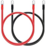 C�ble de batterie, 50cm c�bles d'onduleur de batterie, c�ble de batterie automatique 16mm� 5awg 12v avec ...
