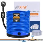Xiiw - cble chauffant antigel de 14 m avec thermostat et affichage de la temprature, chauffage de conduite ...