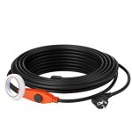 C�ble chauffant antigel 9 m 23 w / m avec thermostat int�gr�, facile � installer pour prot�ger les tuyaux ...