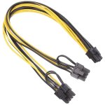 Câble de connexion d'ordinateur pour carte graphique, alimentation 6 broches mâle vers double 8 broches, ... Câble de connexion d'ordinateur pour carte graphique, alimentation 6 broches mâle vers double 8 broches, ...
