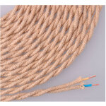 Cable de corde de jute tiss� et tress� 2x0, 75mm 25m euro / m