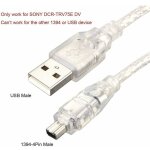 Cble de cordon d'adaptateur usb mle vers firewire ieee 1394. 4 broches mles ilink pour sony dcr - ...