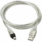 C�ble de cordon d?adaptateur usb m�le vers firewire ieee 1394 - 4 broches m�les ilink pour sony dcr - ...
