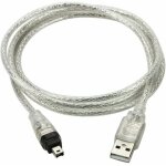 C�ble de cordon d?adaptateur usb m�le vers firewire ieee 1394 - 4 broches m�les ilink pour sony dcr - ...