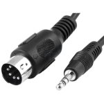 Cable din 5pin jack 3. 5mm noir 1. 2m