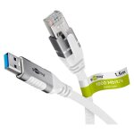 Cble ethernet usb - a 3. 0 vers rj45, 1, 5 m, connecte un routeur, modem ou switch rseau au port usb ...