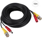 Cble d'extension bnc + dc 10 mtres pour camra de surveillance - alimentation vido et lectrique - ...