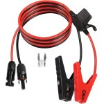C�ble d?extension solaire 12 awg 1, 5 m avec pinces crocodile, connecteur batterie et fusible 25 a