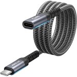 Cble d'extension usb - c 3. 2 jsaux 100 w 5 a 10 gbit / s pour iphone, macbook, ipad, magsafe 4k 60 ...