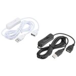 C�ble fil 2pcs 2m extension usb avec interrupteur m�le � femelle cordon pour bureau lampe ventilateur ...