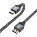 Cble hdmi 2. 1 8k 60 hz 48 gbps 4k 120 hz 2k 144 hz 1 m argent