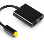 Cble optique audio splitter 1 en 2 sorties rpartiteur de cble audio optique toslink, adaptateur fibre ...