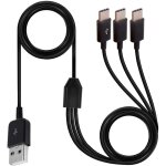 Cble rpartiteur usb c 3 en 1, usb 2. 0 a mle vers 3 prises de type c mles, adaptateur de cble de ...