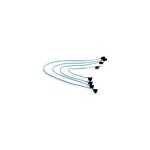 Cble sata rond supermicro 4 x 0, 56 m noir, bleu, blanc